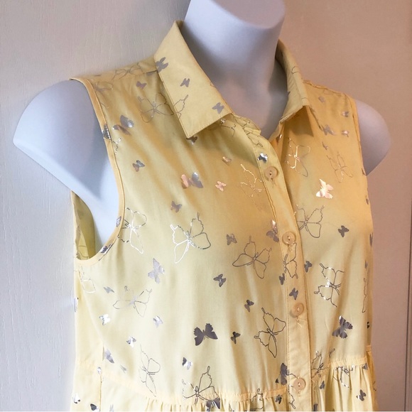 Luna Moon High Low Sleeveless Button Up Dress Size: Large - Picture 2 of 10